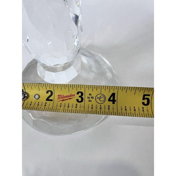 Candlestick Holder Faceted Crystal Glass,Clear Cut Glass. Wedding decor - Picture 5 of 6